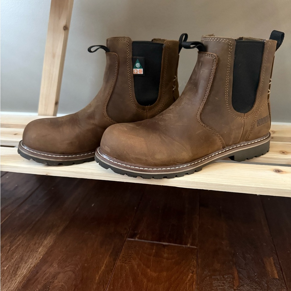 Kodiak Brown Leather Chelsea Work Booties
